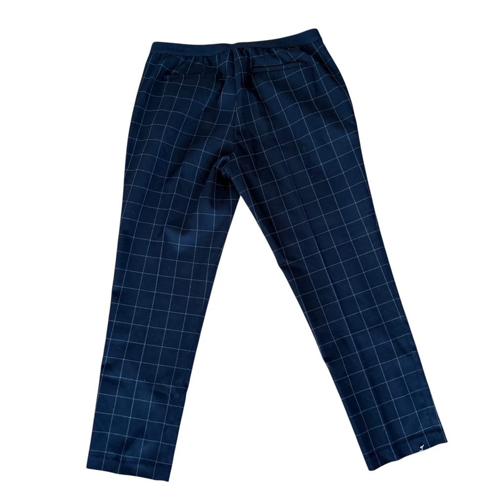 UNIQLO Women's XL Plaid Dress Pants Elastic Waist Pull On Career Casual